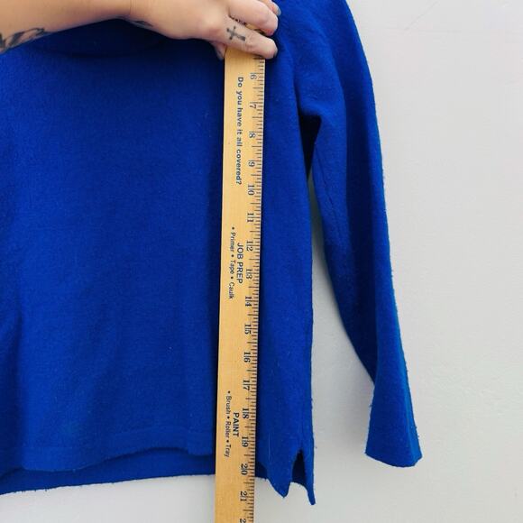 Brunella Gori Royal Blue Merino Wool Turtle Neck Sweater Women’s Size L - Picture 3 of 7